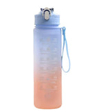 750ML Sports Water Bottle with Time-Tracking Straw Leak Proof Locking Flip Cover for Easy Carry Ideal for Outdoor Adventures