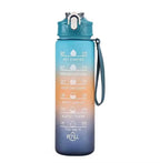 750ML Sports Water Bottle with Time-Tracking Straw Leak Proof Locking Flip Cover for Easy Carry Ideal for Outdoor Adventures