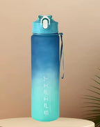 750ML Sports Water Bottle with Time-Tracking Straw Leak Proof Locking Flip Cover for Easy Carry Ideal for Outdoor Adventures