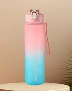 750ML Sports Water Bottle with Time-Tracking Straw Leak Proof Locking Flip Cover for Easy Carry Ideal for Outdoor Adventures